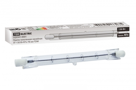 TDM ELECTRIC SQ0341-0001 Лампа галогенная линейная ЛГ-150 Вт-R7s-78 мм TDM